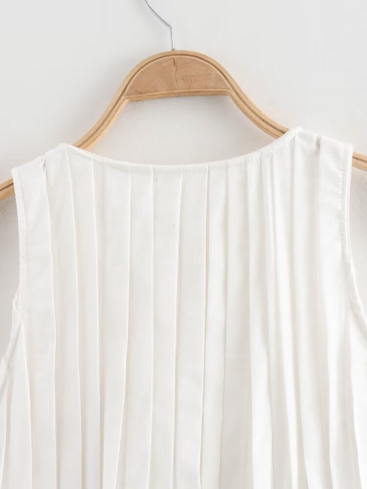Pleated Top And Maxi Skirt Co-Ord