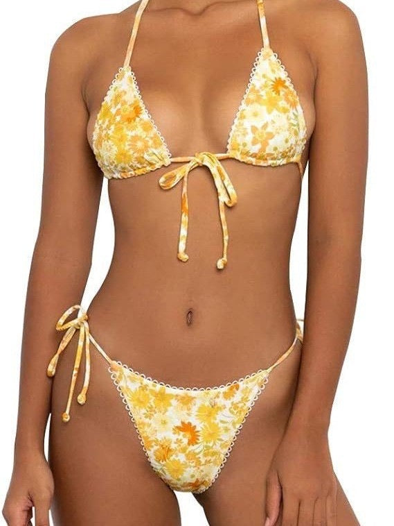 Yellow Floral Bikini