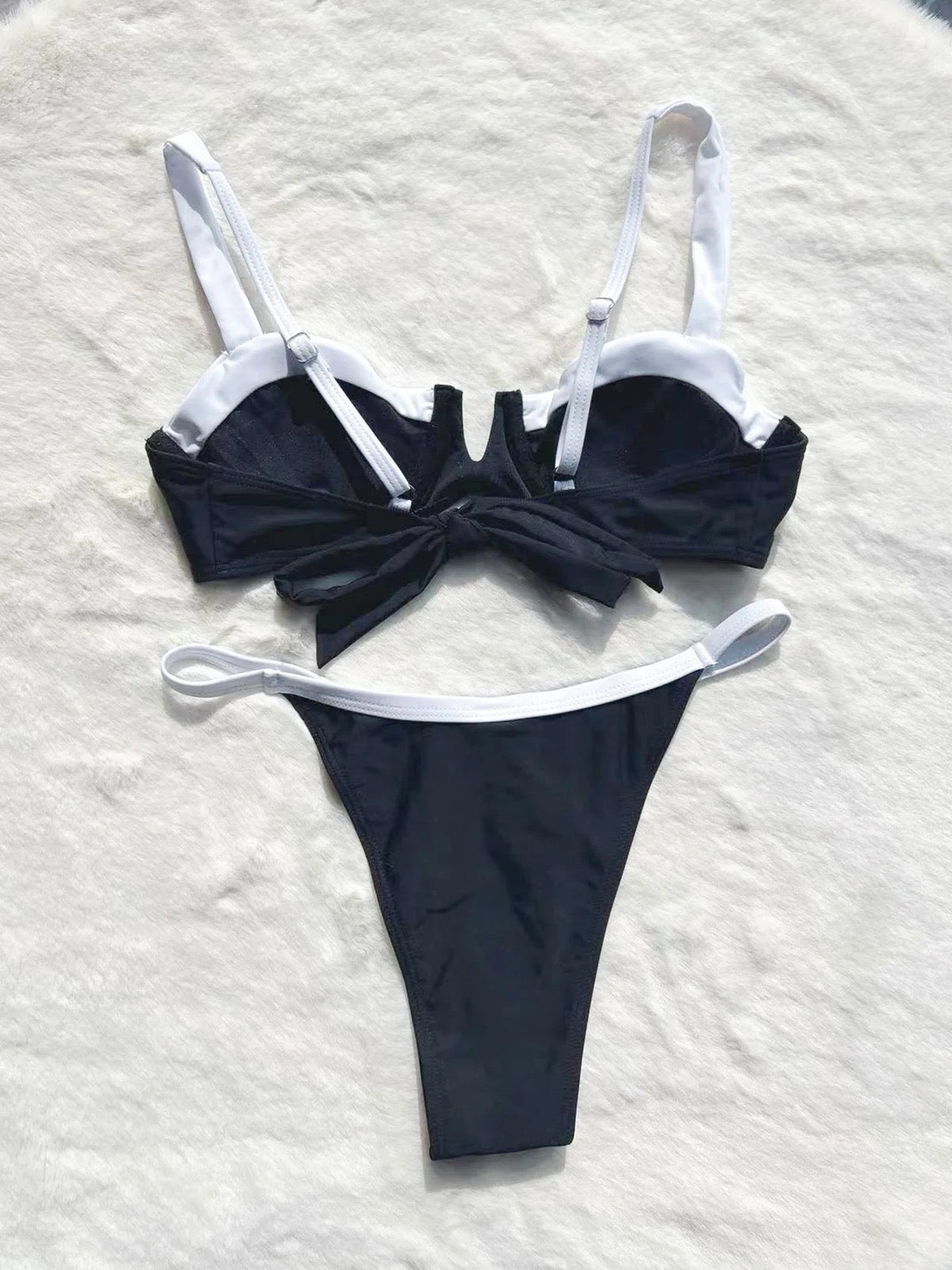 Black And White Bikini Set