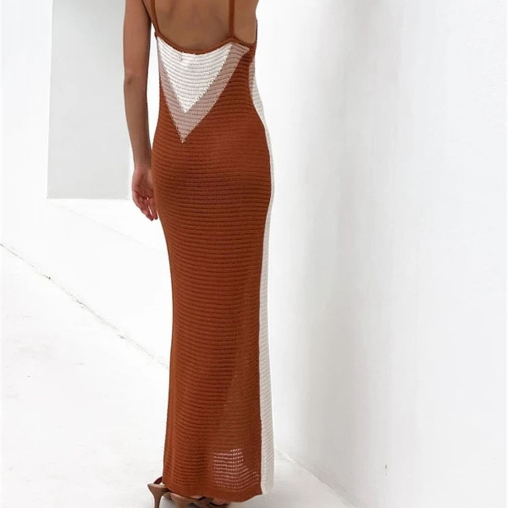 High Neck Knitted Dress
