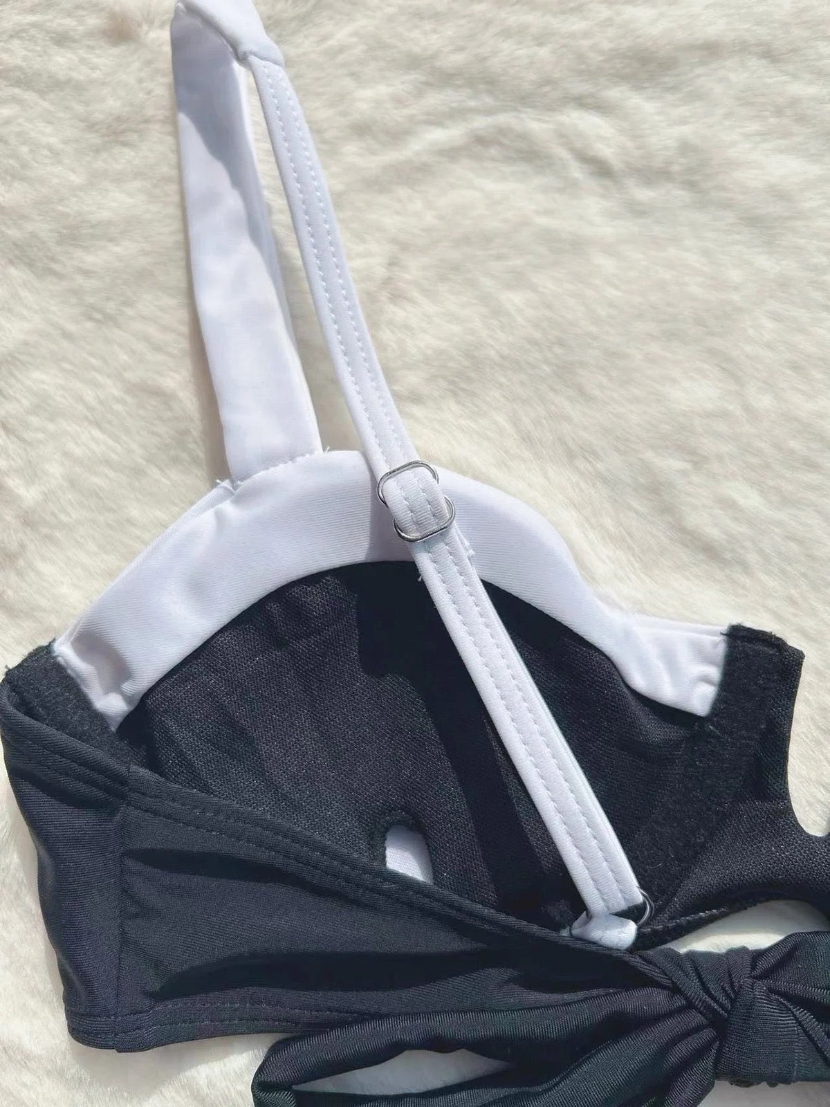 Black And White Bikini Set