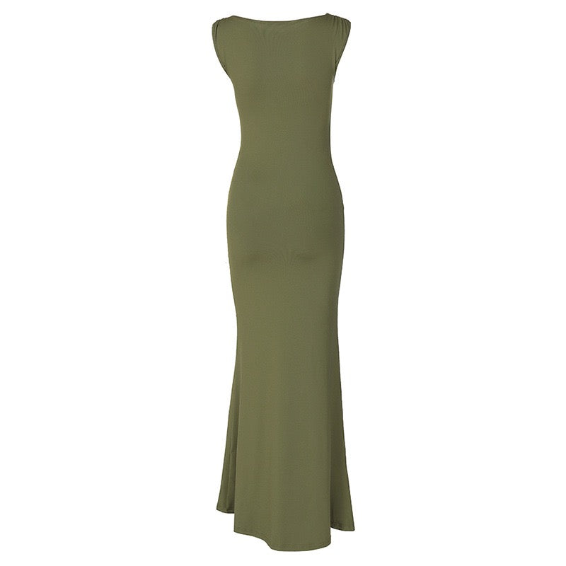 High Neck Fitted Dress
