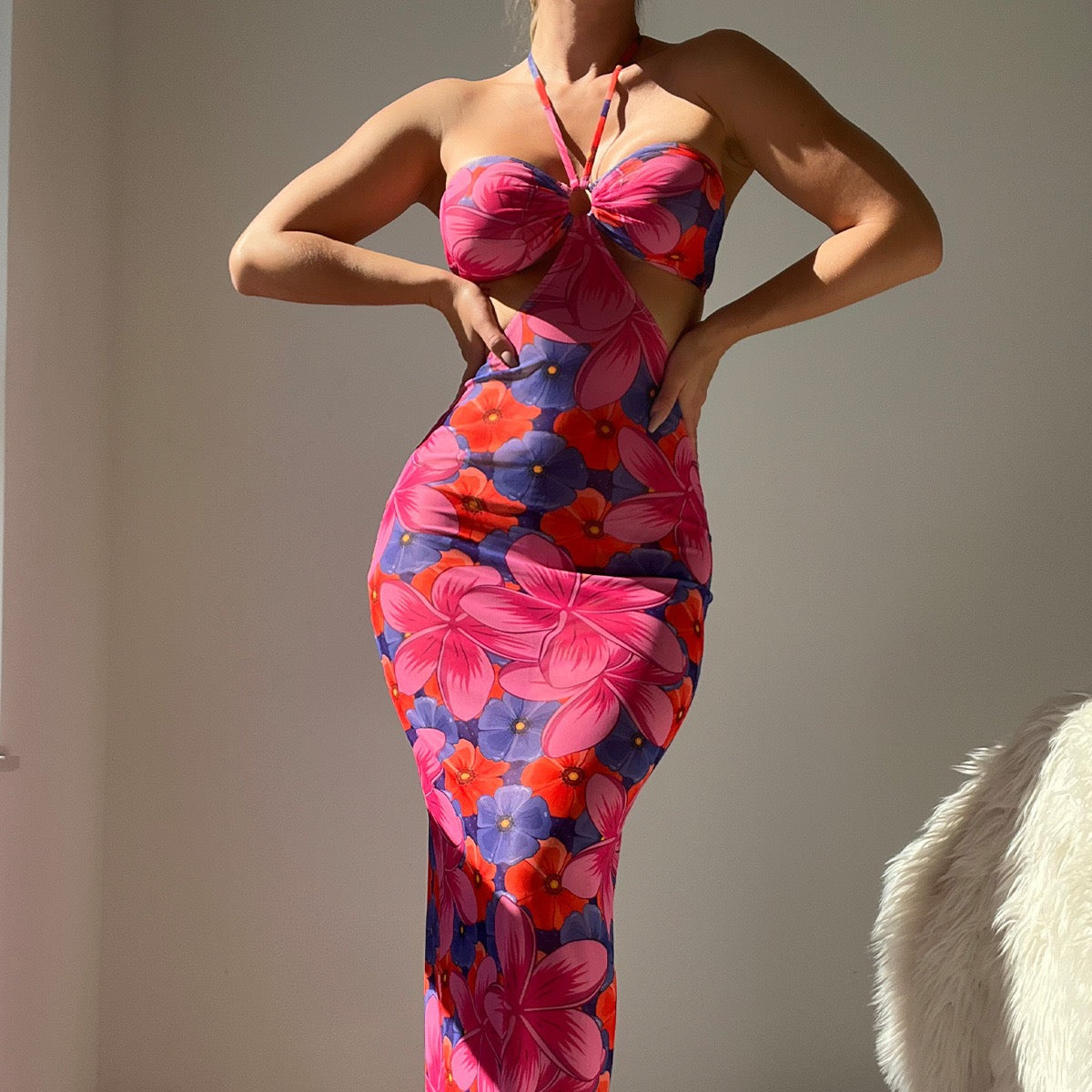 Flower Cover Up Dress