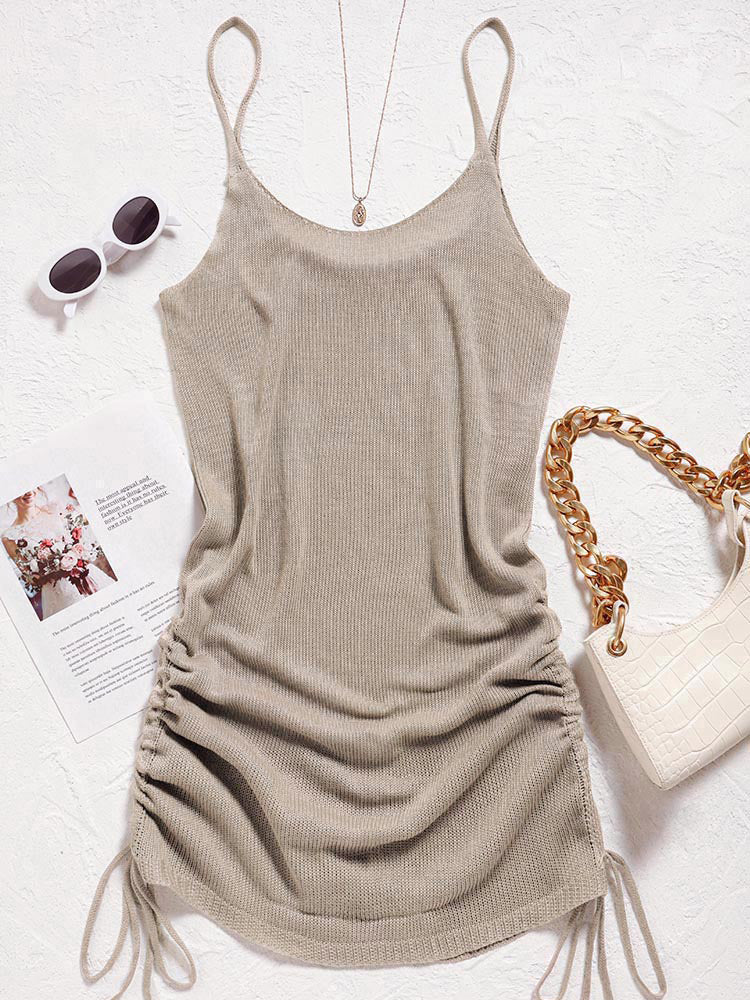 Ruched Tie Cover Up
